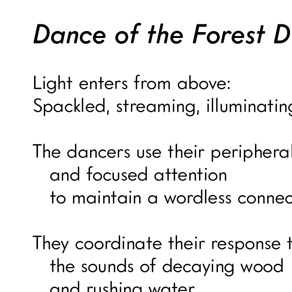 Dance of the Forest Dwellers