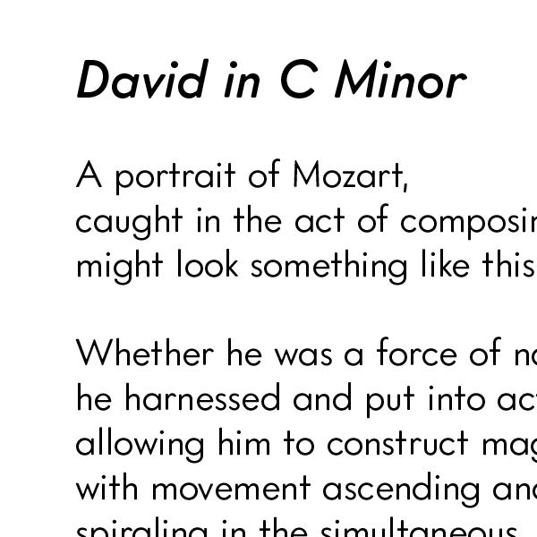 David in C Minor