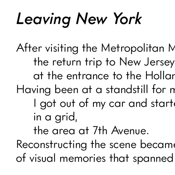 Leaving New York