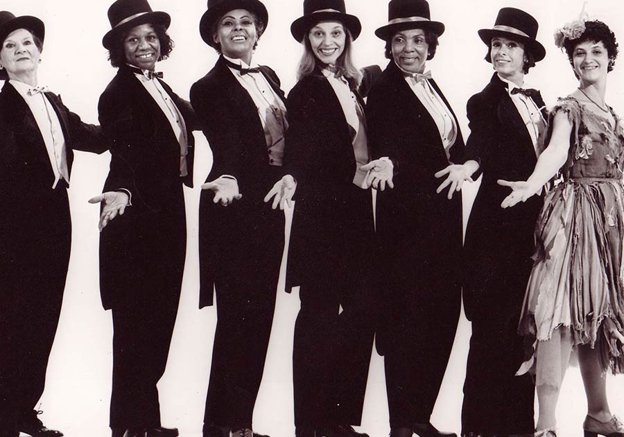 Changing Times Tap Dance 1986 cast of “Sole Sisters” Brenda Bufalino, Josephine McNamara, Miriam Greves-Ali, Harriet Brown, DW, Frances Nealy, Sarah Safford, Jane Goldberg